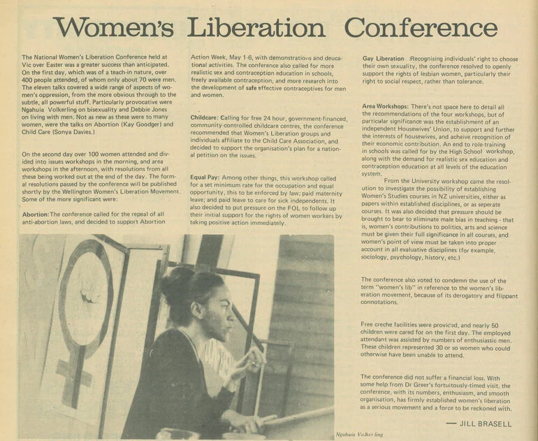 Image: Women's Liberation Conference, Salient v35 no6, April 11, 1972