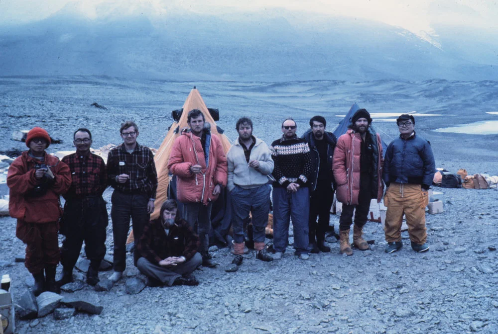 Japanese Camp - Wright Valley. Hoga, John Fenwick, Trevor Hunt, Toki, Professor Yoshido, Rick Allis, Ian Halstead