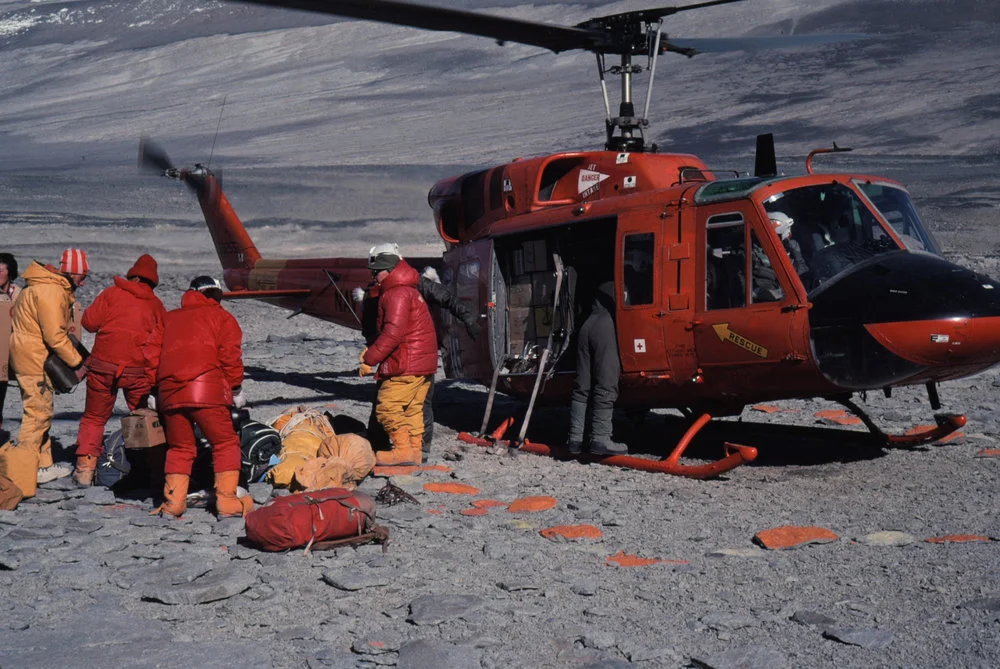 Japanese Party, Loading Helicopter at Vanda Station