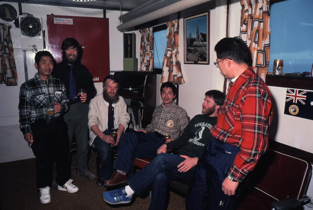 Alan Richardson, Duck and Graham Woodhead with Japanese Visitors