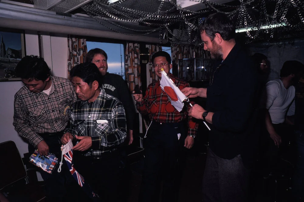 Scott Base OIC and DOIC swap flags with Japanese VIPs