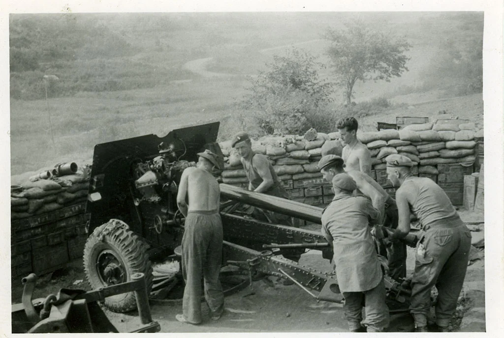 Barrel change after the Battle of Kapyong