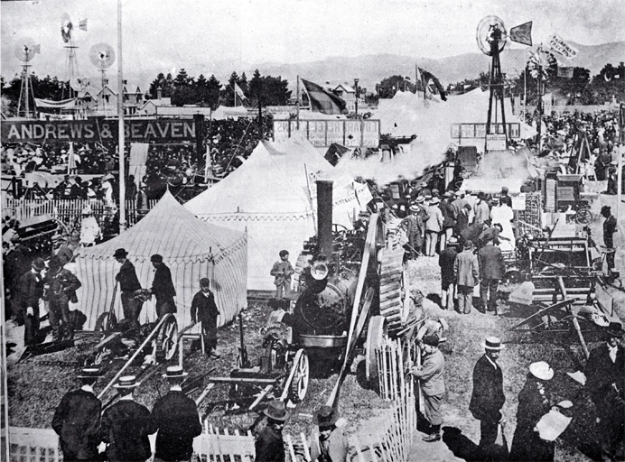 Carnival Week in Christchurch : the implement section of the Canterbury A & P Association's metropolitan show.
