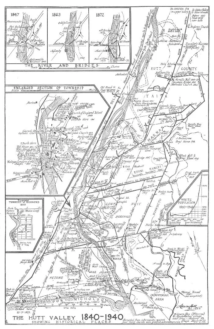 The Hutt Valley 1840 1940 Showing Historical Places Lower Hutt Past and Present (1941