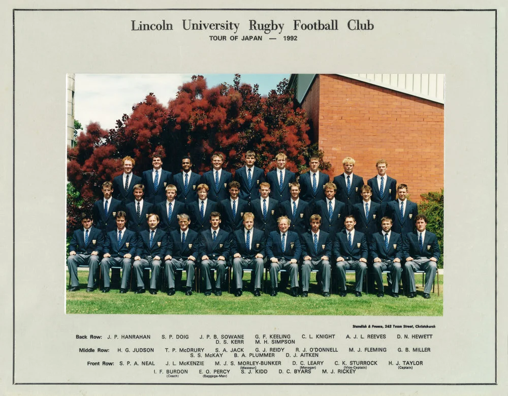 1992 Lincoln University Rugby Football Club Tour of Japan