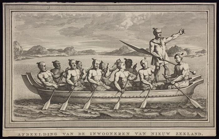 Gilsemans, Isaac, fl 1630s-1645? :Afbeelding van de inwooneren van Nieuw Zeeland. [Amsterdam, 1784]