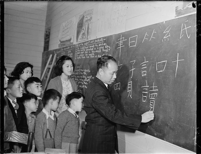 Chinese children learning Chinese
