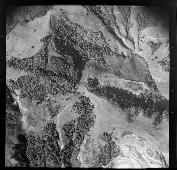 Stevenson's Quarry, Drury, Papakura, Auckland, view over quarry with