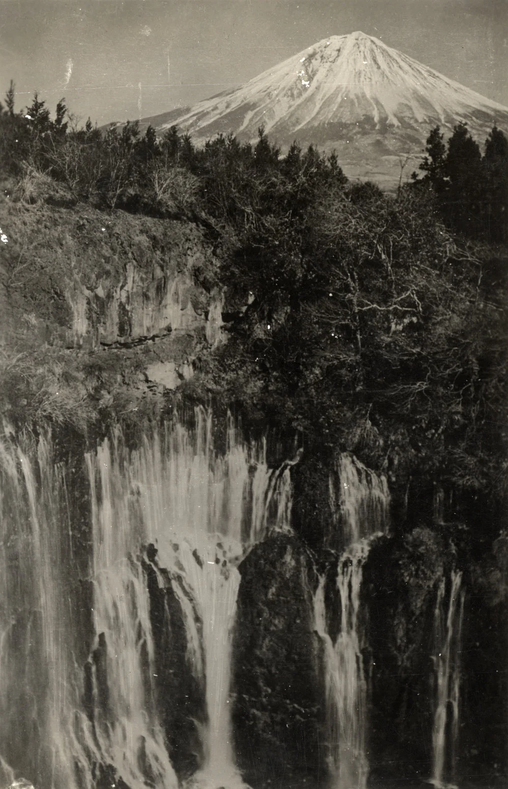 Military Service, World War II; Japan; Fujiyama and waterfalls.