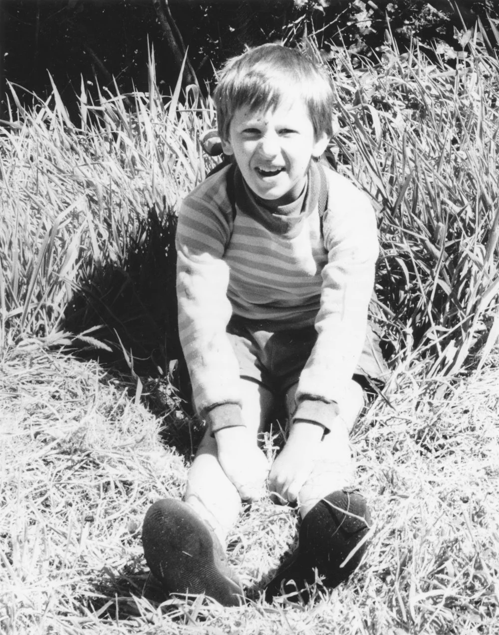 Rimutaka Incline Walkway opening; Allan Pollitt, 7, has a break on his way to Cross Creek.