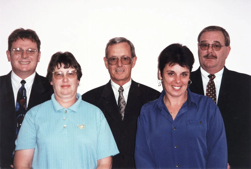 Ingerson Cliff Pauls; insurance brokers, level 6, Astral Towers; Chris Ingerson, Ann Logie, Don Shepherd, Sandra Riley, Paul Ingerson.