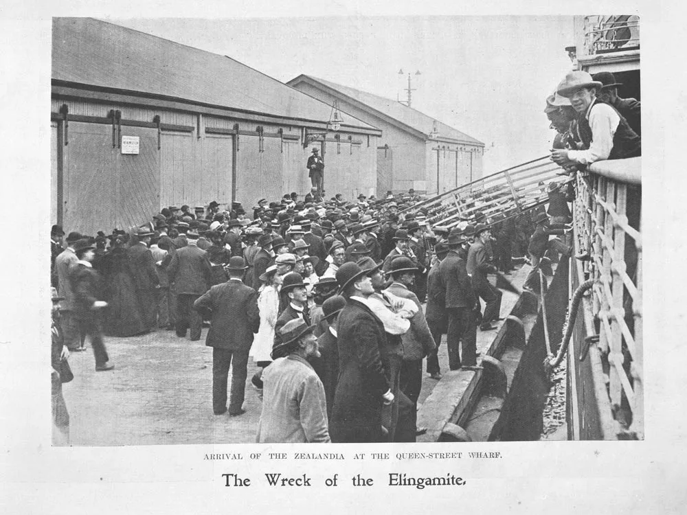 Arrival of the Zealandia at the Queen Street wharf with...