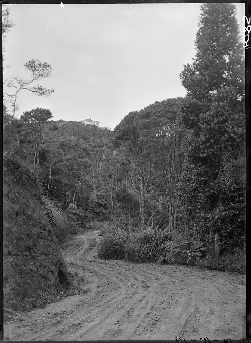 muddy-road-in-titirangi-1919-record-digitalnz