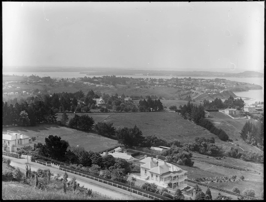 Looking north east from Mount Hobson showing Remuera Road...189099