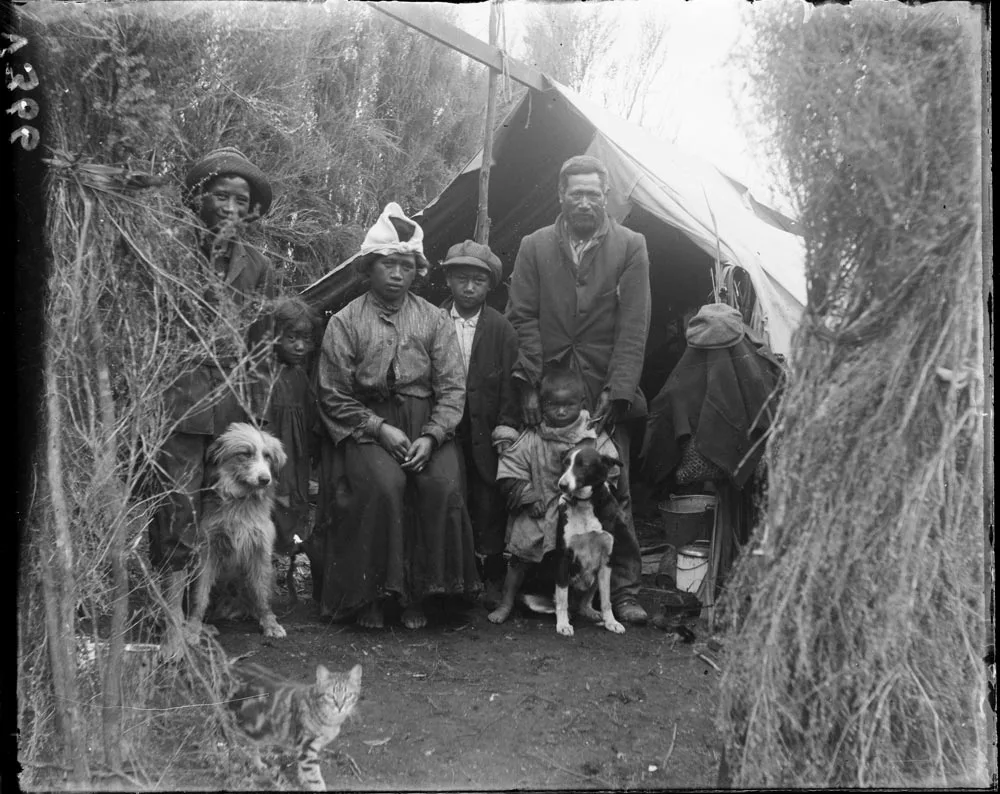 Maori family near Broadlands...