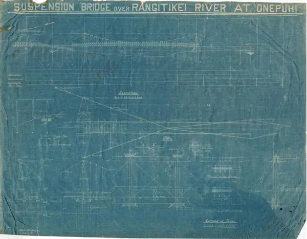 Bridges: Suspension Bridge Over Rangitikei River at Onepuhi | Record ...