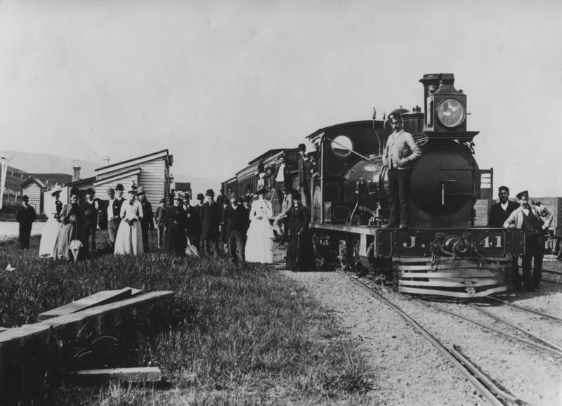 Locomotive and Passenger Train 1887