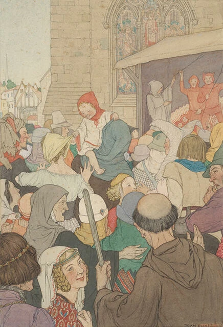 Joan Dukes - The Miracle Play, illustration to 'Long Will'