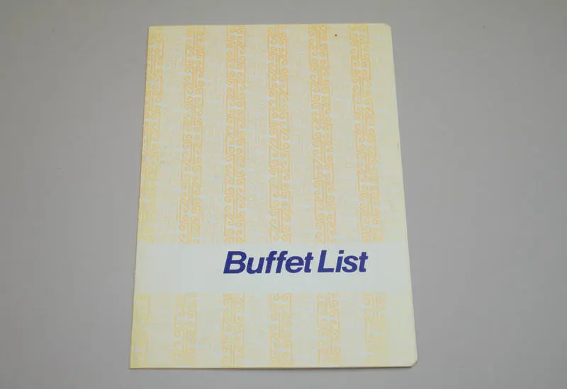 Menu Buffet List