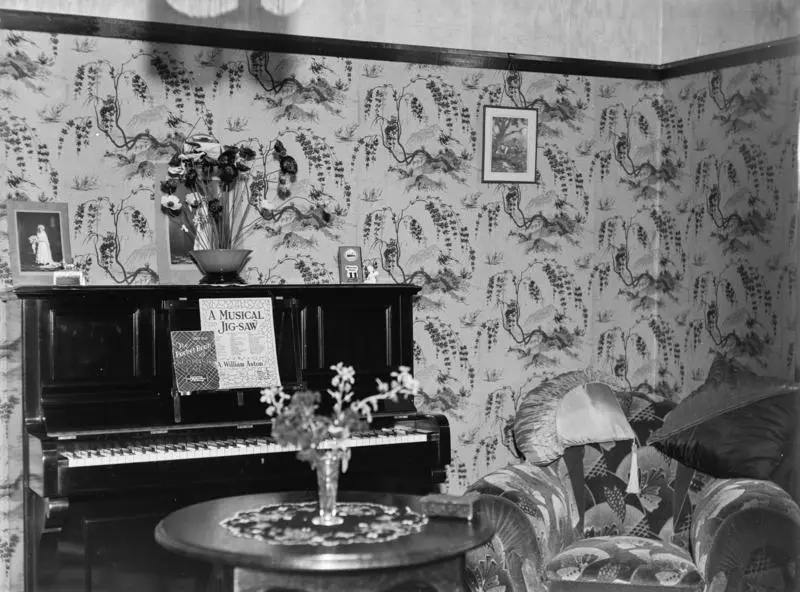 Interior design of living room in domestic dwelling