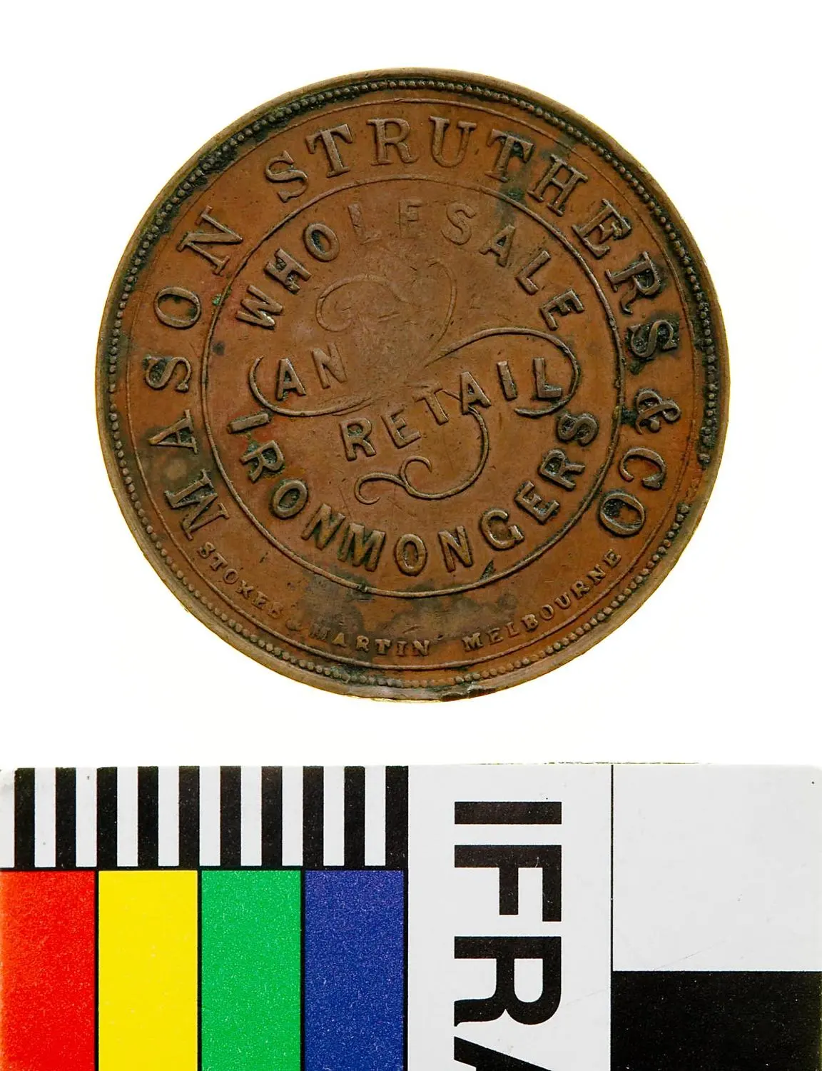 Token - 1 Penny, Mason, Struthers & Co, Ironmongers, Christchurch, New  Zealand, circa 1872 | Record | DigitalNZ