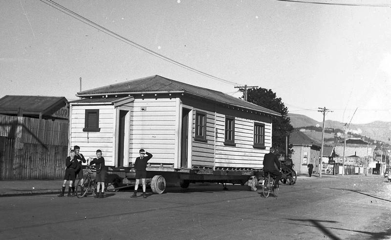 Building, Moving House, Christchurch, New Zealand.