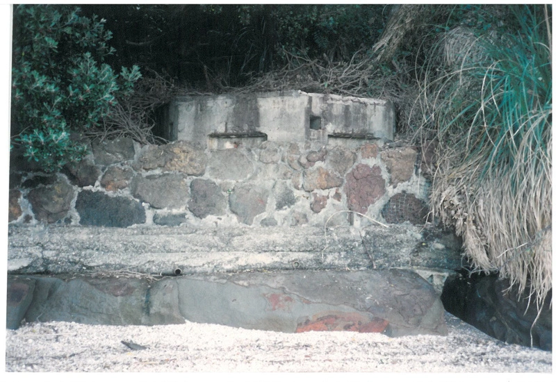 Gun emplacement on the eastern end of Howick Beach