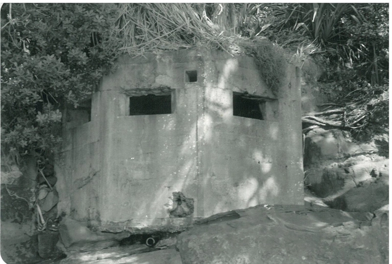 Gun emplacement on the eastern end of Howick Beach