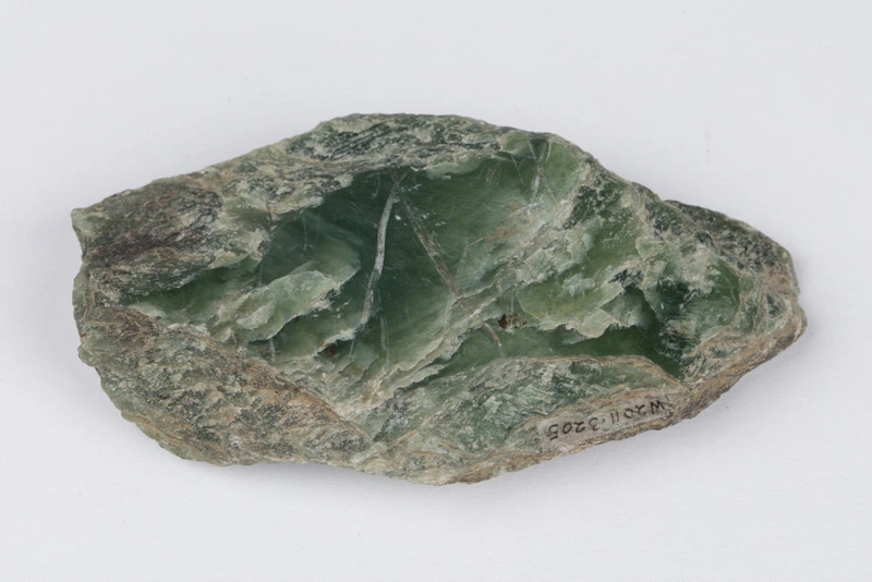 Pounamu fragment, Inaka/īnanga, (nephrite) | Record | DigitalNZ