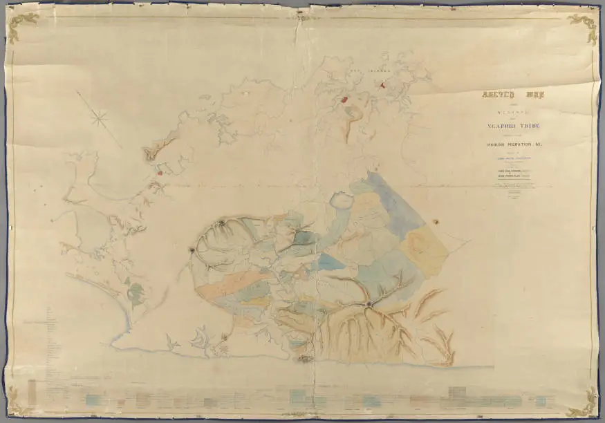 Sketch map showing Nga hapu of the Nga Puhi tribe, Western division ...