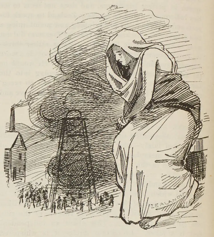 Zealandia watching over the Brunnerton coal mine