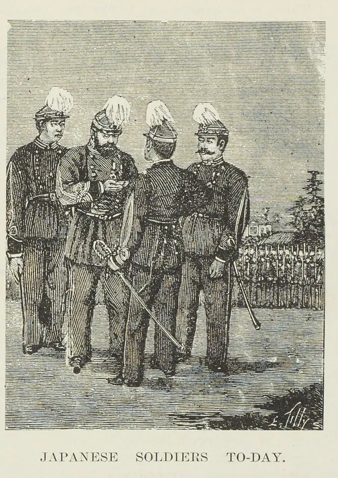 Japanese soldiers to-day
