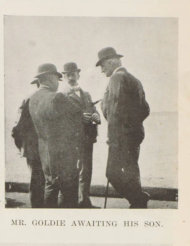 Mr. Goldie awaiting his son