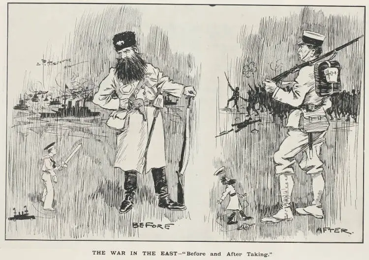 The war in the east - 'before and after taking'