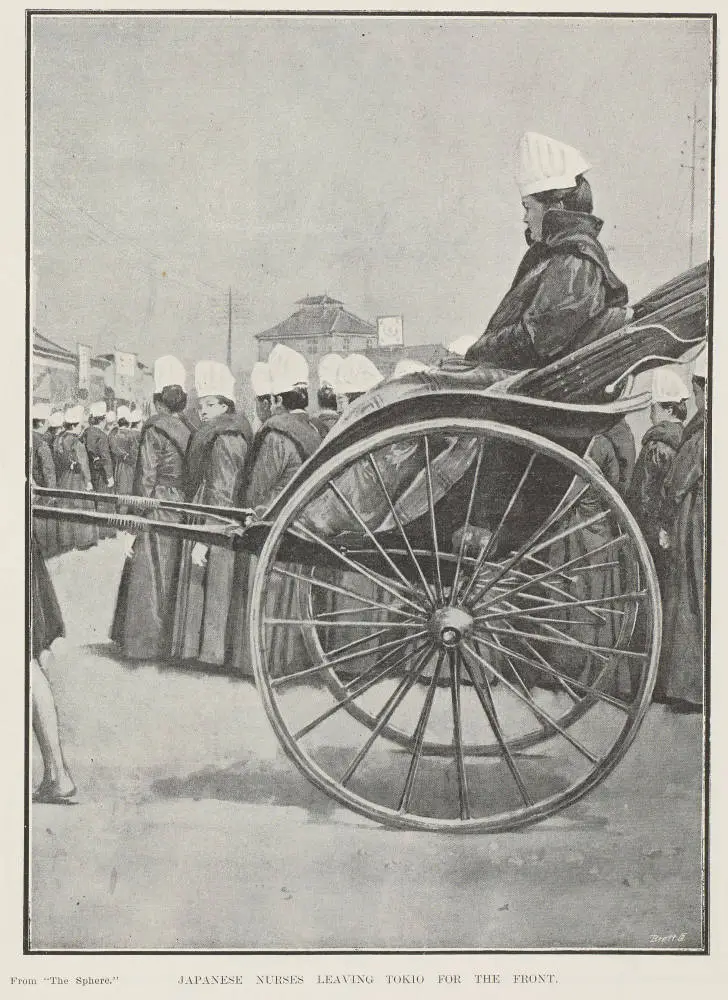 Japanese nurses leaving for the front