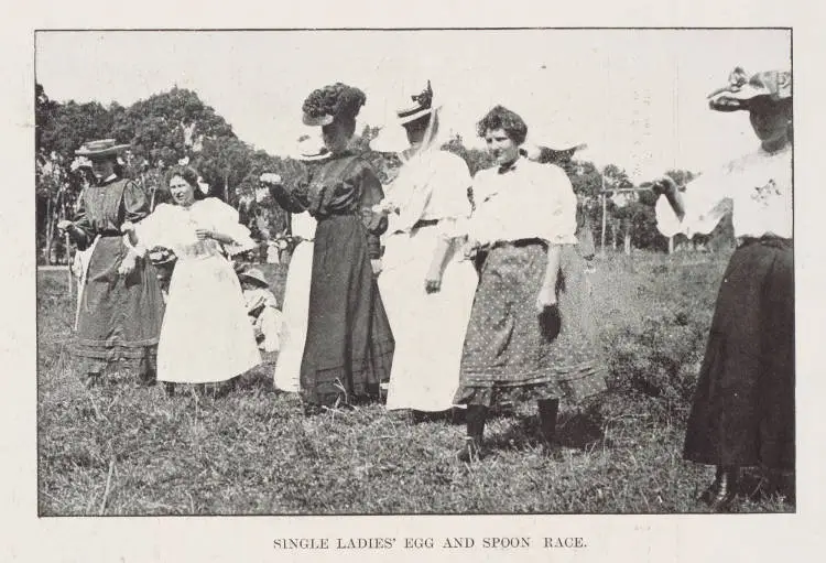 Single ladies' egg and spoon race