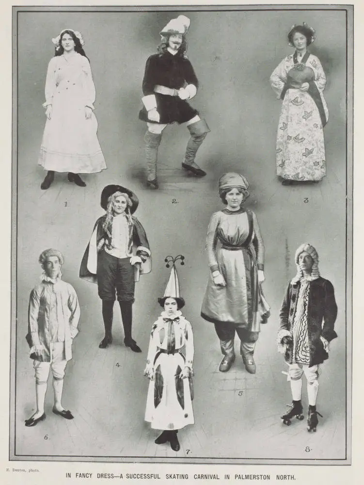 In fancy dress - a successful skating carnival in Palmerston North