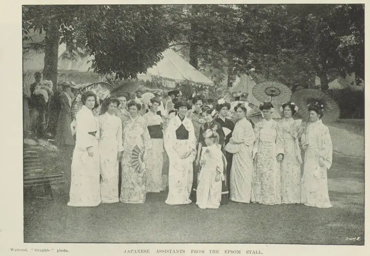 Japanese assistants from the Epsom stall