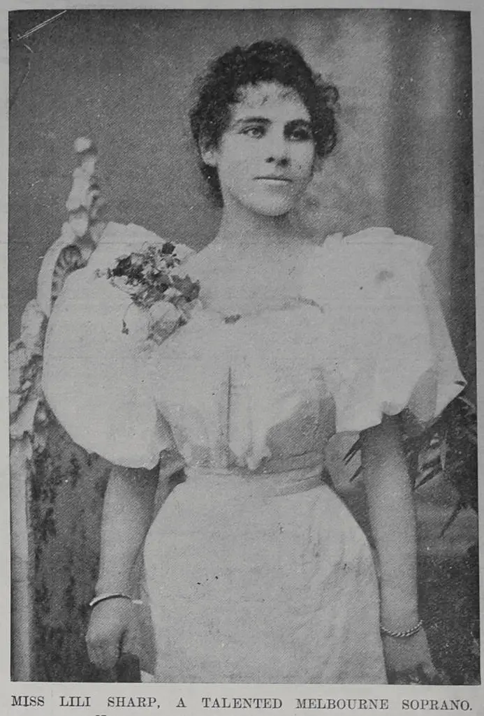 Miss Lili Sharp, a talented Melbourne soprano