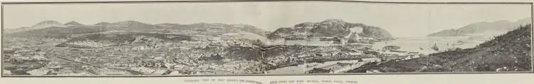 Panoramic view of Port Arthur, which Japan has made several fierce naval attacks