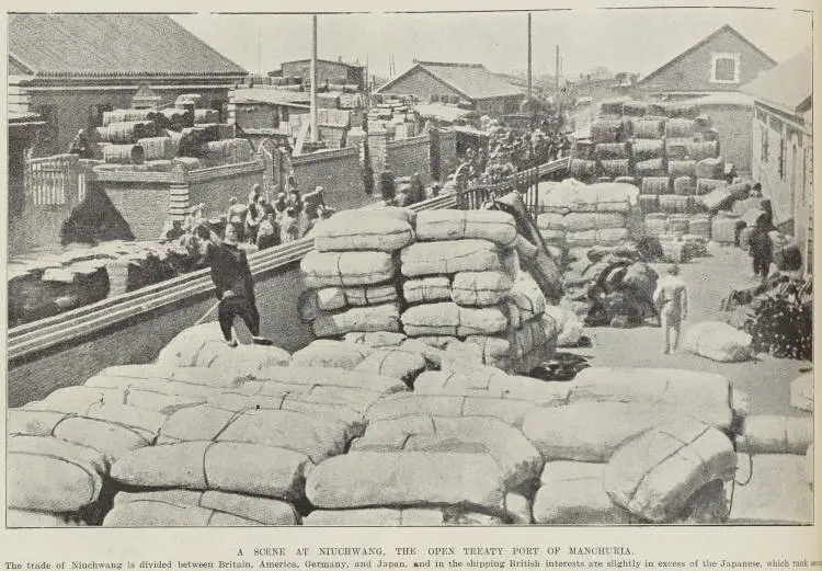 A scene at Niuchwang, the open treaty port of Manchuria