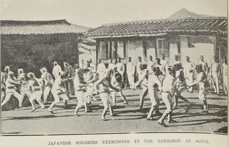 Japanese soldiers exercising in the garrison at Seoul