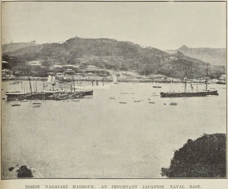 Inside Nagasaki harbour: an important Japanese naval base