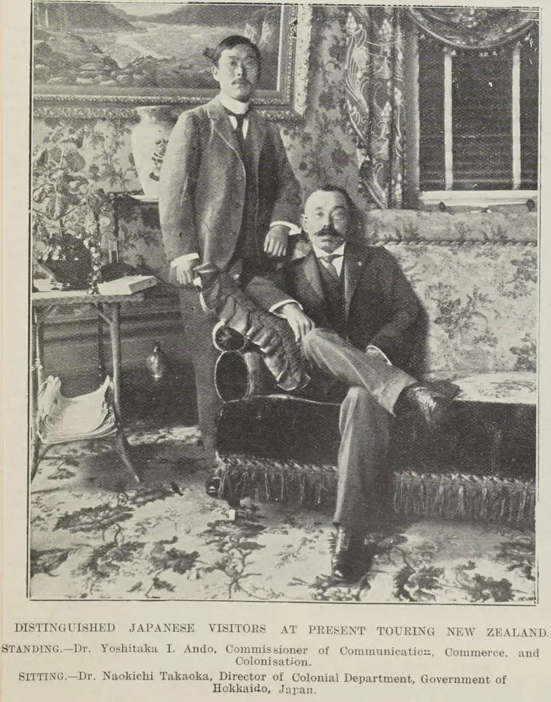 Distinguished Japanese visitors at present touring New Zealand