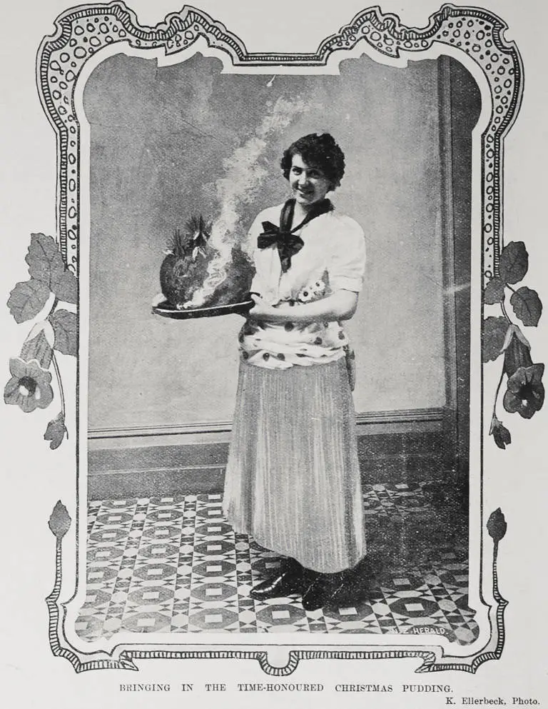 BRINGING IN THE TIME-HONOURED CHRISTMAS PUDDING