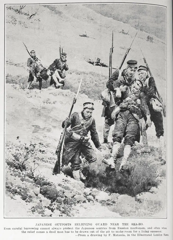 JAPANESE OUTPOSTS RELIEVING GUARD NEAR THE SHA-HO