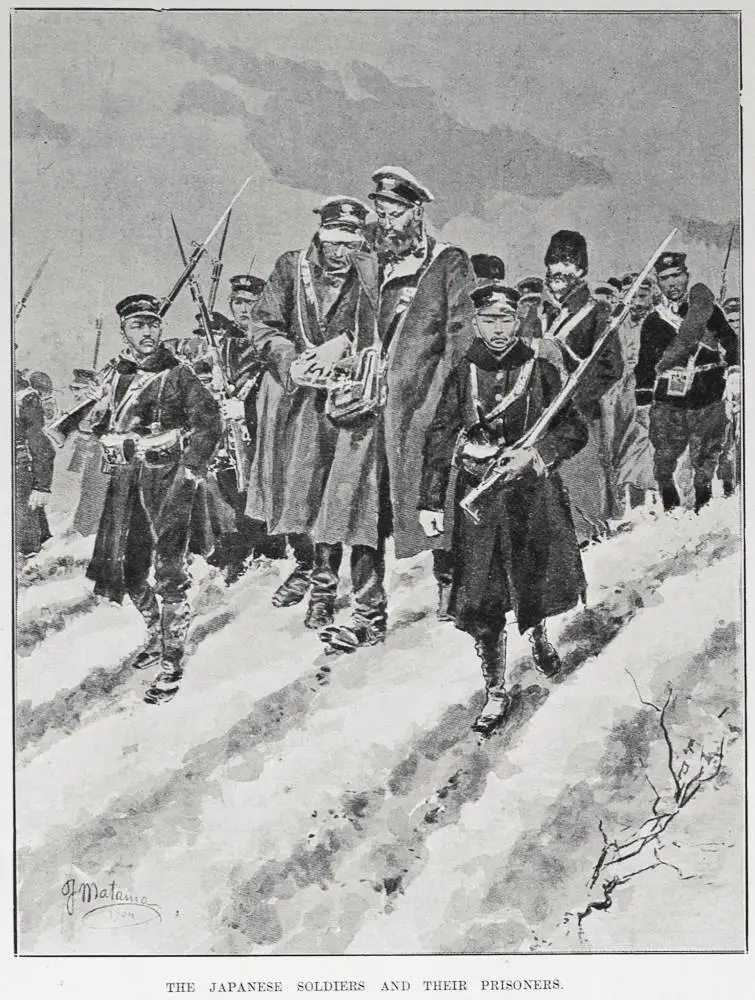 THE JAPANESE SOLDIERS AND THEIR PRISONERS