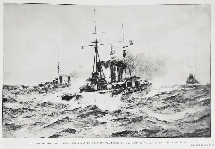 Naval units of the nation which has demanded Germany's evacuation of Kiau-Chau, China