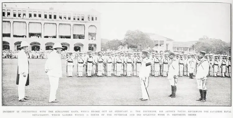 Incident in connection with the Singapore Riots, which broke out on February 15