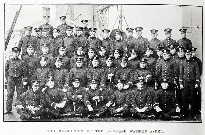 The midshipmen of the Japanese warship Azuma